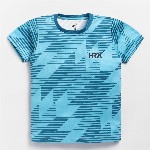 HRX by Hrithik Roshan Boys Rapid Dry Geometric Printed T-Shirt