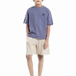 RARE ONES Boys Typography Printed Round Neck Cotton Relaxed Fit T-shirt