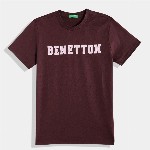 United Colors of Benetton Boys Brand Logo Printed Pure Cotton T-shirt