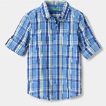 United Colors of Benetton Boys Spread Collar Tartan Checked Cotton Casual Shirt