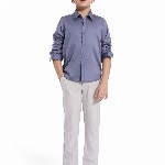 RARE ONES Boys Spread Collar Solid Cotton Casual Shirt