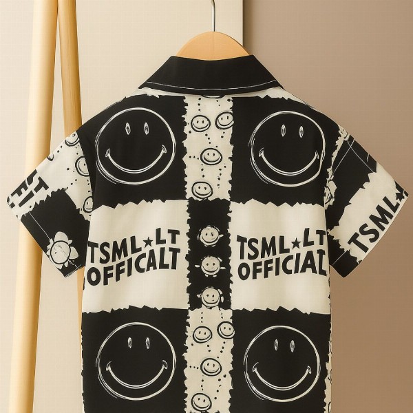 Googo Gaaga kids Boys Spread Collar Opaque Printed Casual Shirt