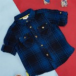Pantaloons Baby Boys Checked Spread Collar Roll-Up Sleeves Cotton Casual Shirt