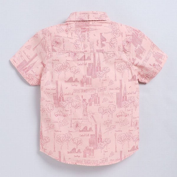 Happy Faces Kids Boys Printed Pure Cotton Casual Shirt