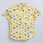Happy Faces Kids Boys Printed Pure Cotton Casual Shirt