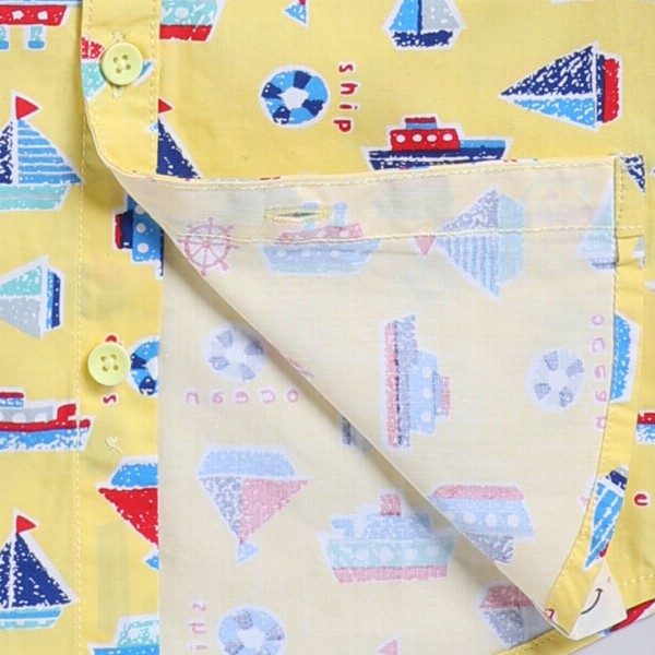 Happy Faces Kids Boys Printed Pure Cotton Casual Shirt