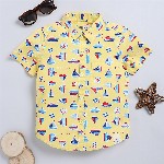 Happy Faces Kids Boys Printed Pure Cotton Casual Shirt