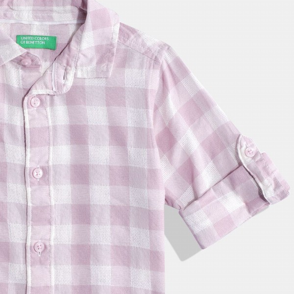 United Colors of Benetton Boys Cotton Checked Casual Shirt