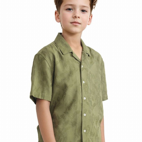 RARE ONES Boys Boxy Floral Opaque Printed Casual Shirt