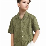 RARE ONES Boys Boxy Floral Opaque Printed Casual Shirt