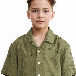 RARE ONES Boys Boxy Floral Opaque Printed Casual Shirt