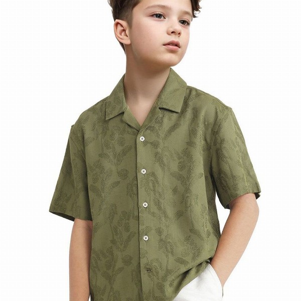 RARE ONES Boys Boxy Floral Opaque Printed Casual Shirt