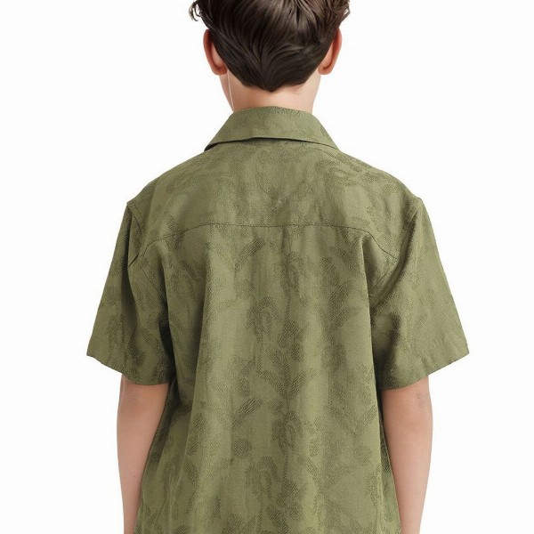 RARE ONES Boys Boxy Floral Opaque Printed Casual Shirt