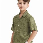 RARE ONES Boys Boxy Floral Opaque Printed Casual Shirt