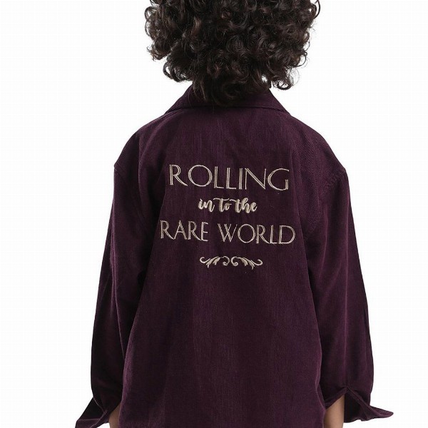 RARE ONES Boys Cord Spread Collar Shirt