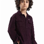 RARE ONES Boys Cord Spread Collar Shirt