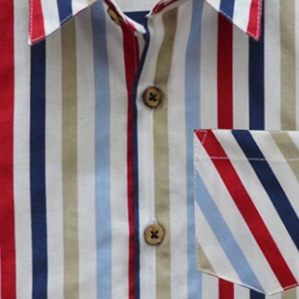 A.T.U.N. Boys Multicoloured Classic Striped Cotton Casual Shirt