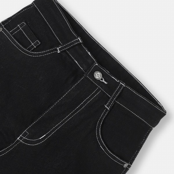 Urbano Juniors Boy's Black Loose Baggy Fit Washed Denim Cargo Jeans with Stretchable