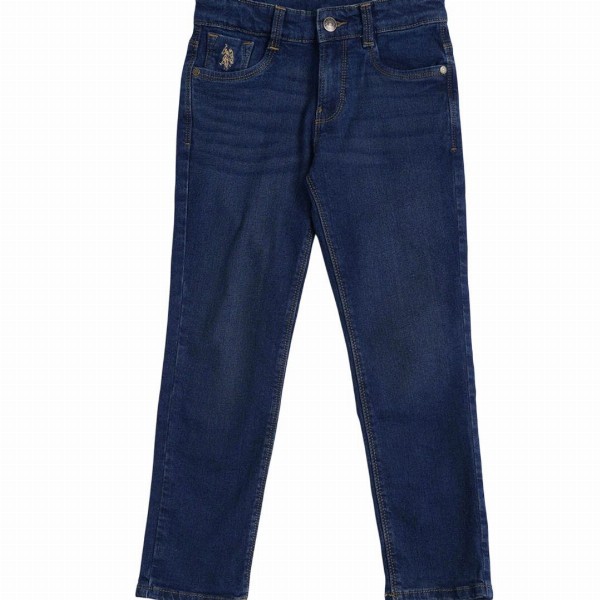 U.S. Polo Assn. Kids Boy Mid-Rise Slim Fit Clean Look Jeans