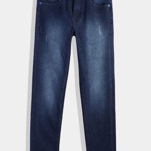Allen Solly Junior Boys Slim Fit Low Distress Light Fade Stretchable Jeans
