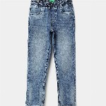 United Colors of Benetton Boys Regular Fit Mid-Rise Heavy Fade Jeans