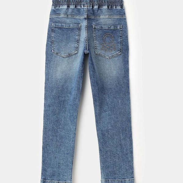 United Colors of Benetton Boys Regular Fit Mid-Rise Heavy Fade Jeans