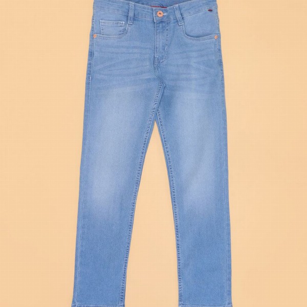 Pantaloons Junior Boys Slim Fit Light Fade Mid-Rise Stretchable Jeans