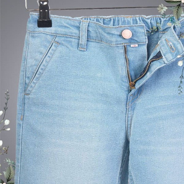 HERE&NOW Boys Relaxed Fit Mid-Rise Slash Knee Stretchable Jeans