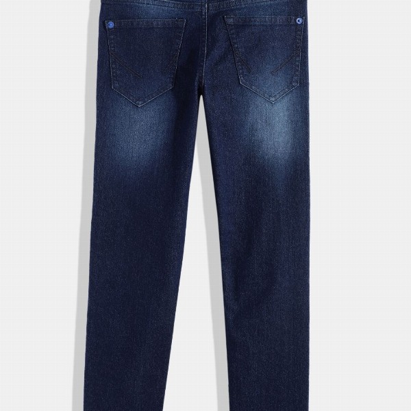 Allen Solly Junior Boys Slim Fit Low Distress Light Fade Stretchable Jeans