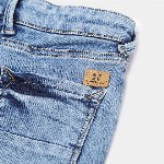 HERE&NOW Boys Blue Slim Fit Mid-Rise Heavy Fade Acid Wash Stretchable Jeans