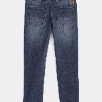 HERE&NOW Boys Blue Slim Fit Low Distress Light Fade Stretchable Jeans