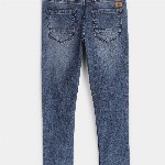 HERE&NOW Boys Blue Slim Fit Heavy Fade Stretchable Jeans