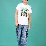 V-Mart Boys Jogger Slash Knee Light Fade Jeans