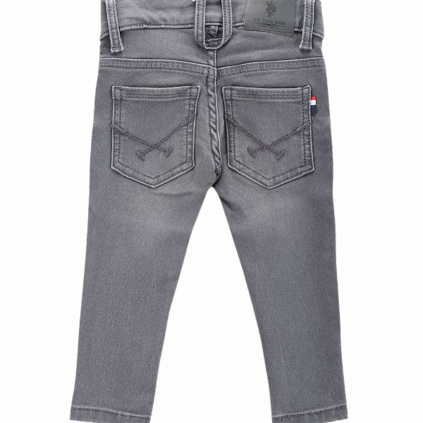 U.S. Polo Assn. Kids Boys Slim Fit Whiskers & Chevrons Light Fade Stretchable Jeans