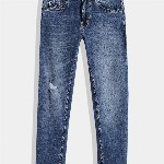 UTH by Roadster Boys Slim Fit Low Distress Light Fade Jeans