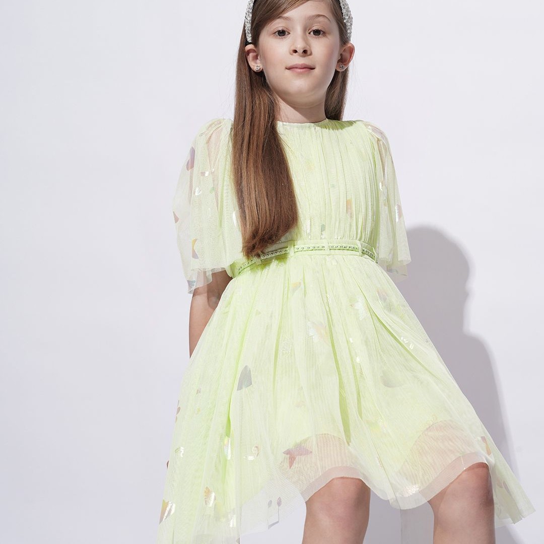 Vero Moda Printed Flared Sleeve Fit & Flare Dress