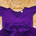 Tejam stylish frocks Girls Satin Embellished Fit & Flare Dress