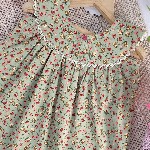 YK Girls Floral Printed A-Line Mini Dress