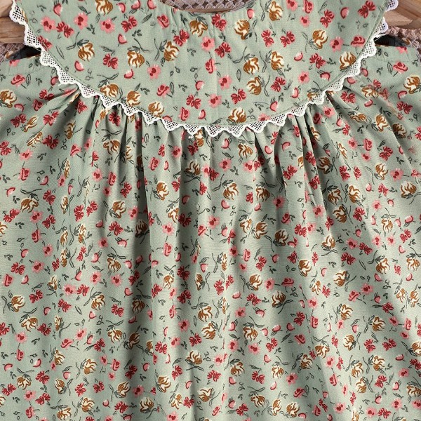 YK Girls Floral Printed A-Line Mini Dress