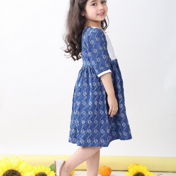 Sangria Girls Printed Cotton Knee Length Dresses