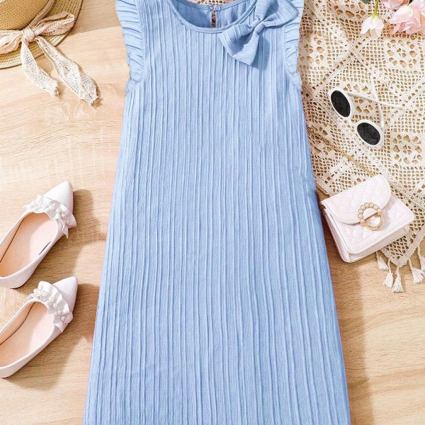 YK Flutter Sleeve A-Line Dress