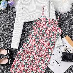 BAESD Girls Floral Printed Crepe Sheath Dress