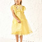 Angel & Rocket Girls Floral Embroidered Ruffled A-Line Dress