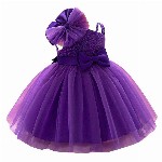 Miss & Chief Embellished Embroidered One Shoulder Net A-Line Dress