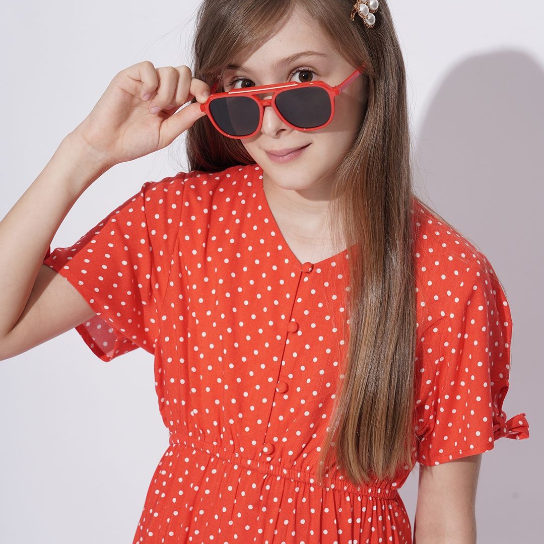 Vero Moda Polka Dot Print Puff Sleeve Fit & Flare Dress