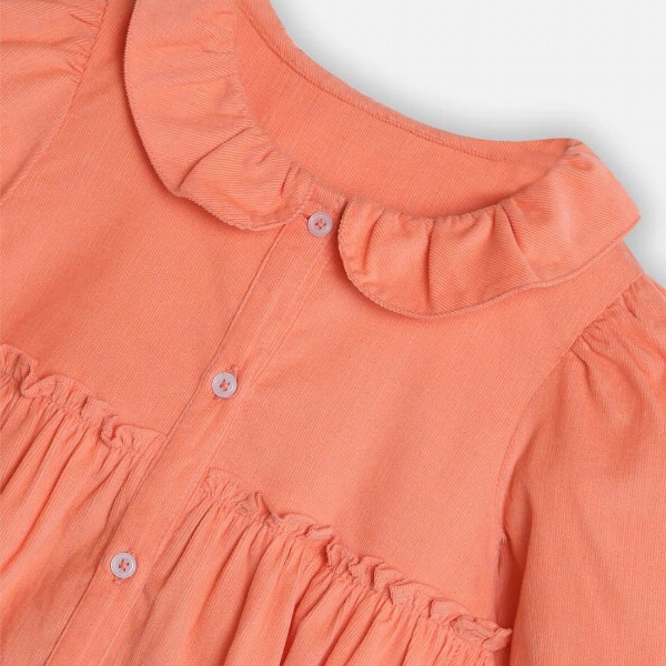 Somersault Girls Peter Pan Collar Corduroy Pure Cotton A-Line Dress