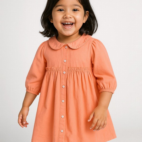 Somersault Girls Peter Pan Collar Corduroy Pure Cotton A-Line Dress