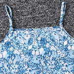 BAESD Girls Floral Printed Bodycon Shoulder Straps Maxi Dress