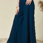 CurlyTales Floral Embroidered Georgette Fit & Flare Dress