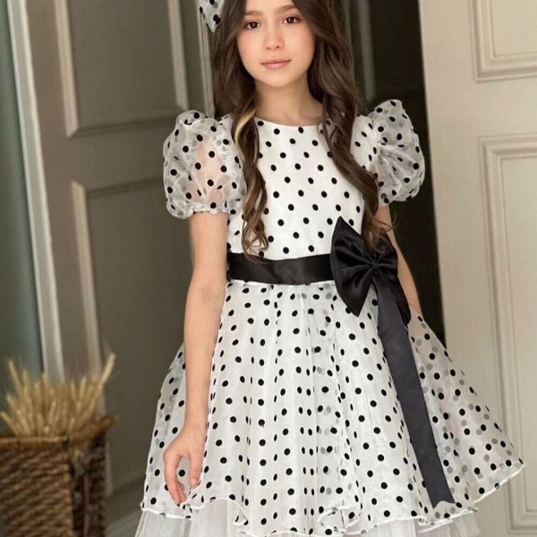 BAESD Polka Dot Printed Fit & Flare Dress